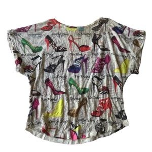 Women Urvana Size L White And Green Color Top - 1112